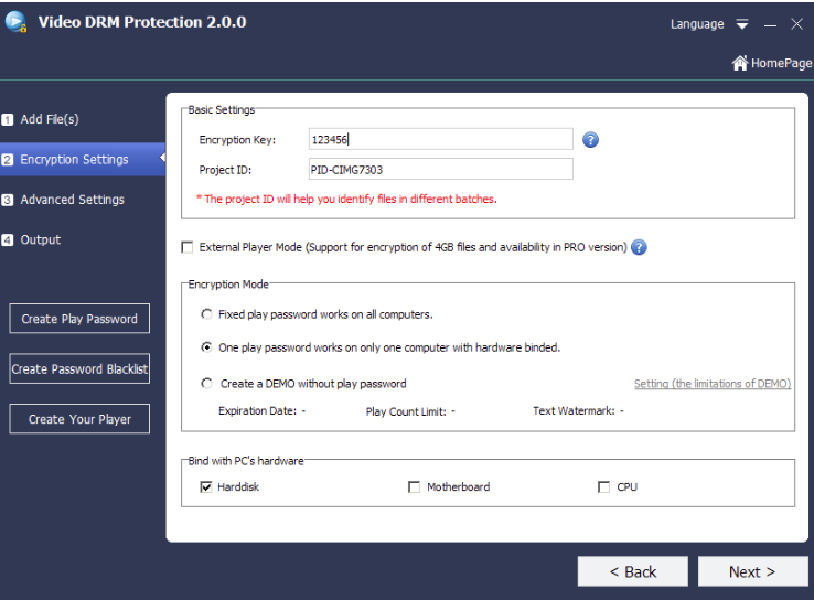 screenshot of GiliSoft DRM Protection